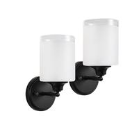 JOUFNING 2PCS Appliques Murales, Appliques De Salle De Bain Orientables, Abat-Jour en Verre Dépoli, Luminaires Muraux Modernes pour Coiffeuse, pour Chambre, Salon, Couloir, Miroir(8W(110-220V))