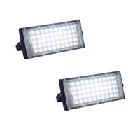 JOUFNING 2PCS Éclairage Paysager Extérieur - Spot Rotatif Étanche IP66, Projecteur LED RVB 220 V pour Pelouse Et Sol, Lumière De Sécurité Lumineuse Colorée(White)