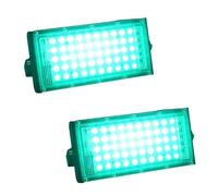 JOUFNING 2PCS Éclairage Paysager Extérieur - Spot Rotatif Étanche IP66, Projecteur LED RVB 220 V pour Pelouse Et Sol, Lumière De Sécurité Lumineuse Colorée(Green)