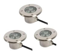 JOUFNING 3PCS Lumière Jardin Enterré - 3W Spot Encastrable LED Exterieur, Lampe De Fontaine À LED Submersible Ultra Fine, Projecteur D'étang sous-Marin Étanche IP68(RGB,12V)