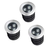 JOUFNING 3PCS Lumière Jardin Enterré - Spot Encastrable LED Exterieur, Spot Miniature Encastré 12 V/24 V, Éclairage De Bassin Étanche IP68, pour Piscine, Escaliers De Jardin(Blue,42x75mm(24V))