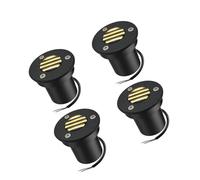 JOUFNING 4PCS Lampe Jardin Enterré - Spot Encastrable LED Exterieur, Étanche 12-24 V, pour Éclairage Extérieur Enterré, 3000 K, Idéal pour Jardin, Allée Ou Cour(DC24V-5W)