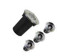 JOUFNING 4Pcs Lumière Jardin Enterré - Spots Encastrés Extérieurs 1W, Éclairage Paysager Au Sol, Étanches IP67, LED Basse Tension, pour Terrasse, Escalier Ou Pelouse(Green,220V)