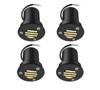 JOUFNING 4PCS Projecteur Basse Tension - Spot LED Anti-éblouissement À Grille, Étanche 12-24 V, pour Éclairage Extérieur Enterré, 3000 K, Idéal pour Jardin, Allée Ou Cour(DC12V-5W)