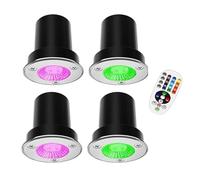 JOUFNING 4PCS Spot D'extérieur Encastrable, Éclairage Paysager RVB 3 W, Spot LED Encastrable Au Sol Étanche IP65, Éclairage De Puits De Jardin Basse Tension 12 V-24 V(3W(220V))