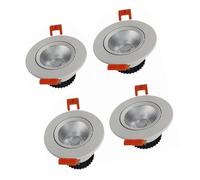 JOUFNING 4PCS Spots Encastrés LED, Plafonniers Encastrés, IRC ≥ 85, Spots COB pour Salon, Éclairage Anti-éblouissement avec Angle De Faisceau De 30°(White Light(6000k),5W)