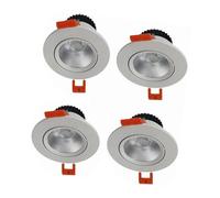 JOUFNING 4PCS Spots Encastrés LED, Plafonniers Encastrés, IRC ≥ 85, Spots COB pour Salon, Éclairage Anti-éblouissement avec Angle De Faisceau De 30°(White Light(6000k),5W)