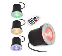 JOUFNING 4PCS Spots LED D'extérieur Basse Tension 12 V-24 V, Lampe Jardin Enterré Encastrés IP65, avec Télécommande, pour Terrasse De Villa(3W(12V))