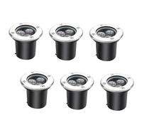 JOUFNING 6PCS Lumière Jardin Enterré - Spot Encastrable LED Exterieur, Lumières Au Sol De Paysage 3W, Projecteur Encastré Étanche IP67, Souterraine(Blanc,3W-AC24V)