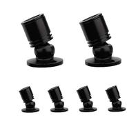 JOUFNING 6PCS Spots LED pour Comptoir - Mini Spots Encastrés 1 W, Éclairage Rond en Saillie pour Meuble À Bijoux, Projecteur LED pour Vitrine, Éclairage pour Meuble De Cuisine(White,Black-1w(220v))