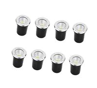 JOUFNING 8PCS Spots D'extérieur Encastrés, Lampe De Sol À LED, Spot De Terrasse Étanche IP67, Lampadaire Basse Tension AC12 V, pour Éclairage D'allée, De Sentier(10W(12V))