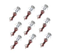 JOUFNING 9PCS Mini Spots Encastrés LED 12 V pour sous-Meuble, avec Câble Intégré Et Faisceau Lumineux, pour Éclairage Intérieur De Placards, Bibliothèques Et Escaliers(Warm White,120 Degrees)