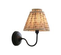 JOUFNING Applique Murale Style Années 50, Luminaire De Salle De Bain Câblé avec Abat-Jour en Tissu, Douille E27, Idéale pour Un Couloir, Un Salon, Une Chambre, Une Allée Ou Une Véranda(B)