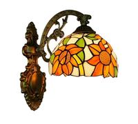 JOUFNING Applique Style Tiffany, Applique Baroque en Vitrail, Applique Murale Col De Cygne Vintage Industrielle, Lampe De Chevet D'intérieur, pour Salon, Chambre, Bureau, Bar(B)