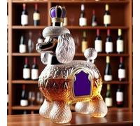 JOUFNING Bouteille Carafe À Whisky - Statue Artistique, Sculpture Originale En Verre En Forme De Caniche, Carafe À Vin Vide Décorative En 3D, Carafe À Whisky Amusante En Forme D'animal