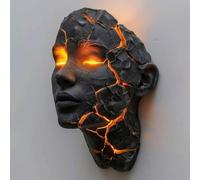 JOUFNING Décoration Murale - Statue D'art Abstrait, Statue Décorative Intérieure À Effet 3D LED, Sculpture Géométrique D'âme Brisée, Décoration De Noël