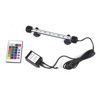 JOUFNING Éclairage LED Submersible pour Aquarium, Barre Lumineuse LED en Verre Cristal IP68, Lampe RVB pour Aquarium avec Télécommande, Minuterie Marche/arrêt Automatique(19cm(110-240V))