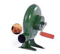 JOUFNING Forgeron Manuel Forge Souffleur - Briquets À Charbon BBQ, Camping Activateur pour Barbecue, Ventilateur Manuel, pour Camping/Plein/Randonnée Cuisson Feu Soufflet Outils, Vert (Color : 80W)