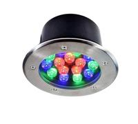 JOUFNING Lampe De Fontaine LED Submersible - Éclairage Paysager Au Sol, Éclairage De Piscine en Acier Inoxydable Étanche IP68, Éclairage De Bassin Encastré 12 V, pour Jardins Et Villas(Yellow,9 W)