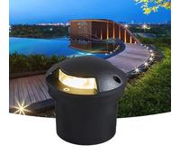 JOUFNING Lampe De Jardin LED Au Sol - Spot Extérieur Étanche IP65, Éclairage D'allée À Double Éclairage Latéral, Spots Encastrés Basse Tension AC85-265 V(Blue,3W)