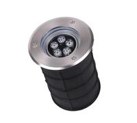 JOUFNING Lampe Jardin Enterré - Spot Encastrable Exterieur, Lampadaire À Angle Réglable Étanche IP67, Lampe De Jardin Ronde LED en Acier Inoxydable, Projecteur LED Encastré