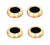 JOUFNING Lampes Solaires Adhésives pour Marches - Éclairage Paysager Extérieur Étanche, Petite Lampe Solaire pour Escalier, Allumage/Extinction Automatique, Idéale pour Terrasse, Quai(Warm White)