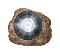 JOUFNING Lampes Solaires De Jardin en Pierre, Projecteur LED Étanche, Lampe Décorative en Pierre pour Cour, Terrasse, Allée Ou Chemin(Brown)