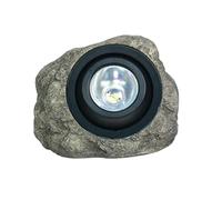 JOUFNING Lampes Solaires en Pierre pour Jardin, Éclairage Paysager Au Sol - Projecteur Extérieur Étanche À Enterrer, Lampe Décorative en Pierre, pour Cour, Terrasse Ou Allée(Dark Grey)