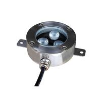 JOUFNING Lumière LED Submersible - Lampes Fines 24 V CC pour Bassin Et Fontaine, Étanche IP68, en Acier Inoxydable, pour Aquarium, Jardin Et Aménagement Paysager(White,3W(DC12V))