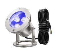 JOUFNING Lumière LED Submersible - Lumière sous-Marine 12/24V, Spot Encastrable Exterieur, Éclairage LED Étanche IP68 Lumières De Piscine en Acier Inoxydable, pour Jardin, Carré(RGB,3W(24V))