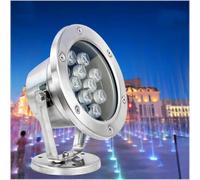 JOUFNING Lumière LED Submersible - Spot Encastrable Exterieur Étanche IP68, Éclairage Extérieur pour Bassin, Éclairage Paysager Basse Tension 12V(Green,9W)