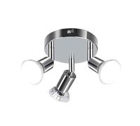 JOUFNING Plafonnier De Cuisine, Spots Encastrés en Fer avec Longue Tige, Éclairage Industriel LED Orientable pour Couloir, Éclairage Intérieur De Bar À Intensité Variable(Warm White,3-Head Spotlight)