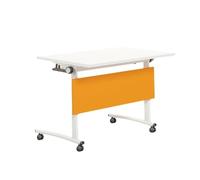 JOUFNING Pliant Table De ConféRence, Bureau De Salle De Conférence avec Cloison De Confidentialité, avec Roues Silencieuses, pour Établissement D'enseignement(120 * 60 * 74CM)
