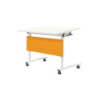 JOUFNING Pliant Table De ConféRence, Bureau De Salle De Conférence avec Cloison De Confidentialité, avec Roues Silencieuses, pour Établissement D'enseignement(120 * 40 * 75CM)