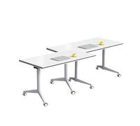 JOUFNING Pliant Table De ConféRence - Bureau Pliable, Tables Mobiles pour Séminaires, Réunions Dynamiques Et Formations, Grand Bureau pour Bureaux Et Salles De Classe(160X60X75CM)
