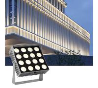 JOUFNING Projecteur LED Carré Étroit - Projecteur LED AC220V À Faisceau Concentré, Angle De 30°, Étanche, Longue Portée, pour Éclairage Mural Extérieur(Yellow,24w)