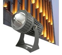JOUFNING Projecteur LED D'extérieur À Faisceau Étroit 10 W, Étanche IP65, Angle De Faisceau Réglable, pour Éclairage Extérieur, Panneau D'affichage, Mur, Bâtiment(Green,10W(85-265V))