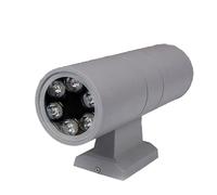 JOUFNING Projecteur LED Longue Portée, Lampe D'éclairage Paysager Murale Extérieure, Borne Lumineuse De Jardin Étanche IP65, Double Tête D'éclairage vers Le Haut Et vers Le Bas AC220V(Warm White,9w)