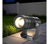 JOUFNING Projecteur LED Rotatif, Éclairage Paysager Étanche IP67, Projecteur Mural Extérieur, Faisceau Étroit Longue Portée, pour Éclairage À Distance De Bâtiment(Warm White,10W(AC85-265V))