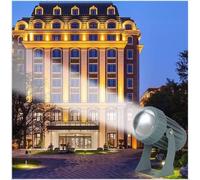 JOUFNING Projecteur LED Rotatif - Projecteur À Faisceau Étroit De 10 W, Étanche IP65 pour L'extérieur, Éclairage Orientable, Idéal pour L'éclairage des Hôtels(Green,10W(12V))