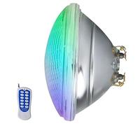 JOUFNING Projecteur LED Submersible pour Fontaine - Projecteur LED pour Piscine, Projecteur De Bassin Étanche IP68, Spots D'extérieur Encastrés PAR56 12 V CA, avec Télécommande(25W(12v))