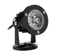 JOUFNING Projecteur Rotatif Au Sol - Lampe D'extérieur 5 W, Spots LED Enterrés avec Socle, Spot Réglable Étanche IP65, pour Éclairage De Jardin, Terrasse, Pelouse(White,5w(AC100-240v))