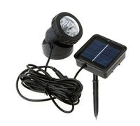 JOUFNING Projecteur Solaire Extérieur, Lampe LED De Jardin Enterrée, Étanche IP65, Éclairage Ultra-Lumineux La Nuit, Applique Murale pour Cour, Porche Ou Jardin.(Warm White)