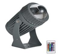JOUFNING Projecteurs LED 10 W, Étanches IP66, Éclairage Paysager Au Sol, Faisceau Étroit Longue Portée, pour Éclairage Mural, Idéal pour Les Fêtes Et Les Panneaux D'affichage(RGB+Remote Control,12V)