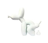 JOUFNING Sculpture Créative De Chien En Ballon - Statue Décorative Moderne De Style Graffiti Pour La Maison, Figurine D'animal Mignon Et Tendance, Décoration En Résine Pour Chambre(White)