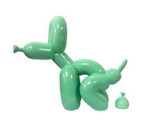 JOUFNING Sculpture Créative De Chien En Ballon - Statue Décorative Moderne De Style Graffiti Pour La Maison, Figurine D'animal Mignon Et Tendance, Décoration En Résine Pour Chambre(Green)