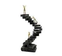 JOUFNING Sculpture Décorative D'art Moderne - Décoration D'intérieur Minimaliste Statue D'escalier, Figurine D'échelle Grimpante, Ornements Pour Bureau, Étagère, Salon Ou Bibliothèque