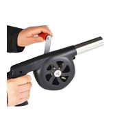 JOUFNING Souffleur Portatif d'air De Barbecue, Briquets À Charbon Forge BBQ, avec Contrôle Manuel La Vitesse Poignée Et Pale Ventilateur en Métal, pour Soufflet Feu Extérieur