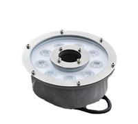 JOUFNING Spot Encastrable Exterieur, Lumière LED Submersible AC 12V, Éclairage De Paysage À LED en Acier Inoxydable Étanche IP68, Éclairage De Bassin À LED À Trou Central(Cold White,6W(12V))