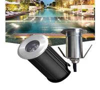 JOUFNING Spot Encastrable Exterieur - Projecteur LED sous-Marin, 12V Lumière LED Submersible, Projecteur Encastré LED Basse Tension IP68 De Petite Taille, pour Jardin, Terrasse(Yellow Light,1w-62mm)